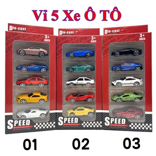 5 Chiếc Ô tô đồ chơi trẻ em siêu xe OTO mini bằng Hợp Kim siêu ngầu – An toàn cho bé khi sử dụng - Vỉ 5 Xe oto