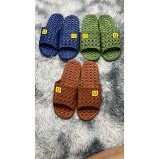 Dép đi trong nhà dép lỗ mặt cười nữ nam đi văn phòng nhà tắm chống trơn trượt 388 