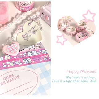 Cuộn washi tape 2m Happy Bunny dễ thương