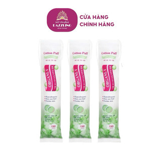 Combo 3 gói bông tẩy trang organly 150 miếng