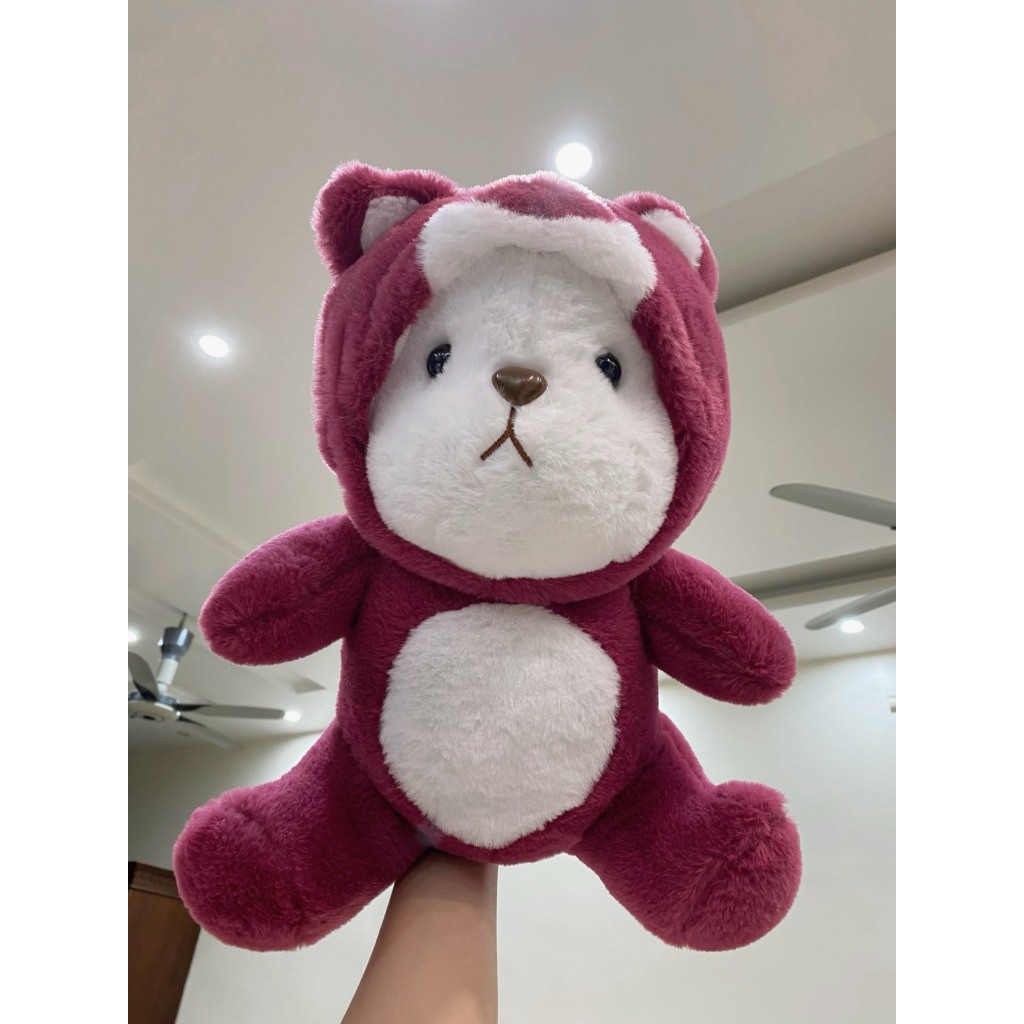 🔥Lena Teddytales!🔥gấu bông Gấu Dâu Cosplay - Gấu bông Lena Bear mặc áo cosplay Gấu Dâu Lotso, Gấu Lena Sang Trọng