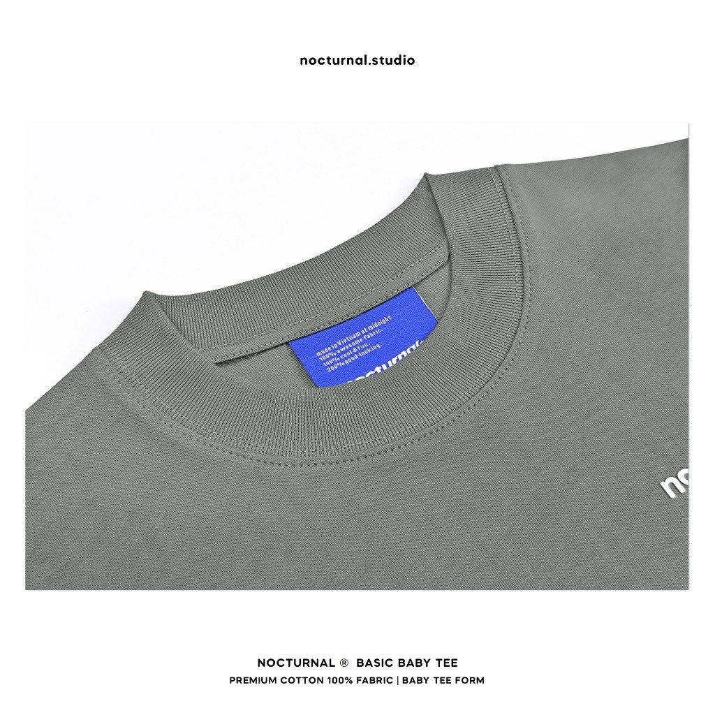 Áo Thun Local Brand NOCTURNAL - Basic Baby Tee 100% Cotton Unisex Nam/Nữ