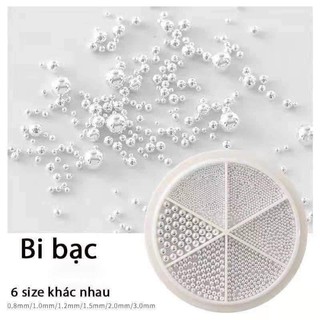 Bi trang trí móng,khay vàng-bạc 6 size