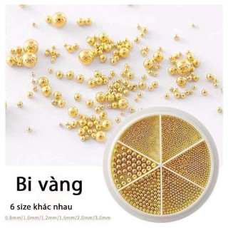 Bi trang trí móng,khay vàng-bạc 6 size