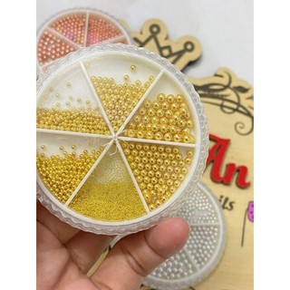 Bi trang trí móng,khay vàng-bạc 6 size