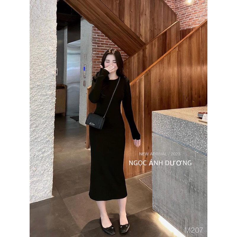 váy len tay dài trơn VH24