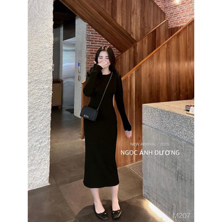 váy len tay dài trơn VH24