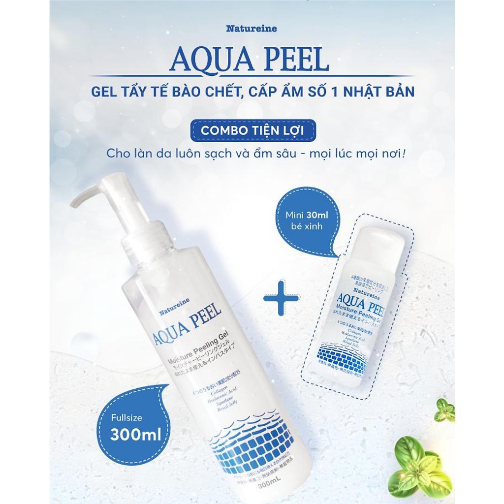 Combo 2 Sản phẩm Tẩy Tế Bào Chết Natureine Aqua Peel Moisture Peeling Gel