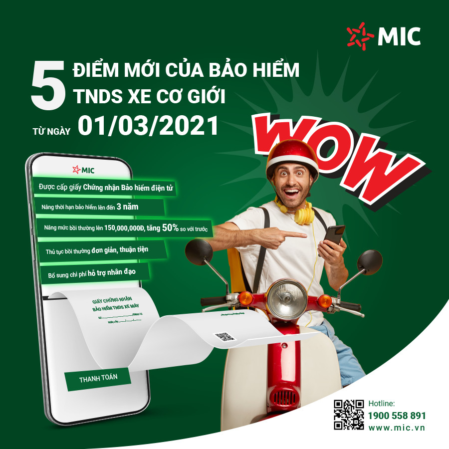 [2 năm] [E-Voucher] Bảo hiểm TNDS Xe máy (bắt buộc), cấp GCN điện tử | Bảo hiểm Quân đội MIC