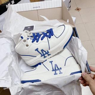 Giày thể thao mlb chunky liner high new york yankees white black, mlb chunky liner la cao cổ hot 2023 full box bill