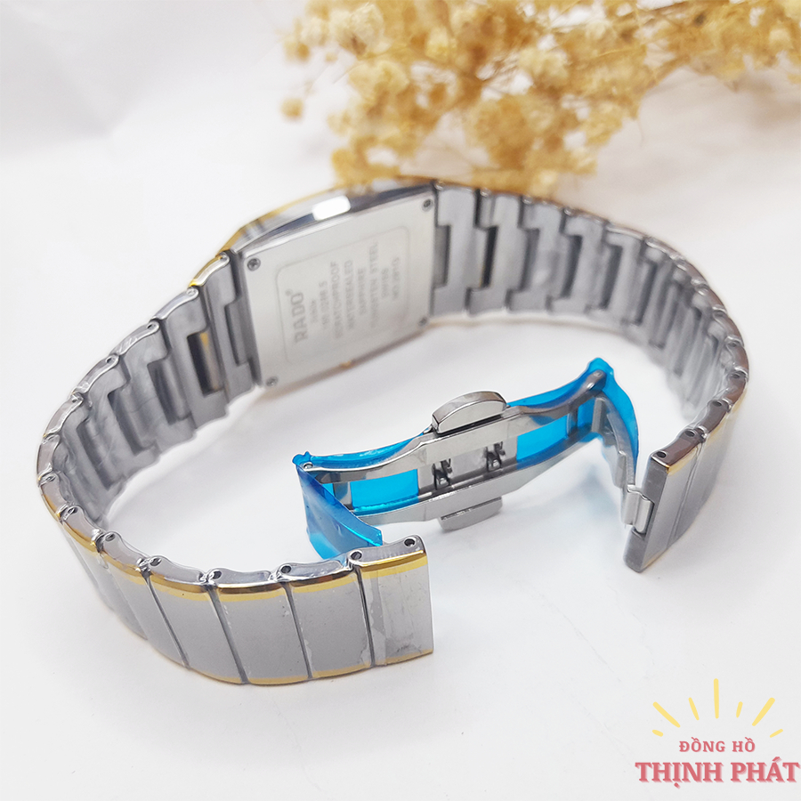 Đồng Hồ Nam RD 291G Case 30mm x 40mm - Mặt Vuông Dây Đá Ceramic Cao Cấp - Phong Cách Cổ Điển, Lịch Lãm