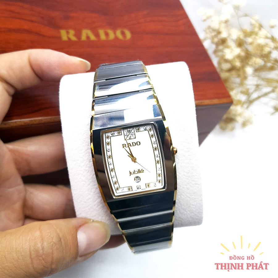 Đồng Hồ Nam RD 291G Case 30mm x 40mm - Mặt Vuông Dây Đá Ceramic Cao Cấp - Phong Cách Cổ Điển, Lịch Lãm