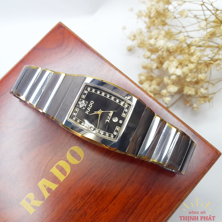 Đồng Hồ Nam RD 291G Case 30mm x 40mm - Mặt Vuông Dây Đá Ceramic Cao Cấp - Phong Cách Cổ Điển, Lịch Lãm