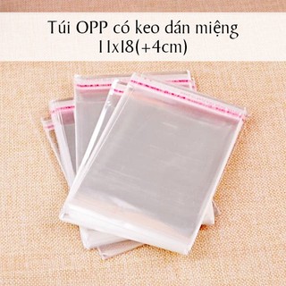 Túi OPP kiếng có keo dán miệng 11x18cm đựng nailbox