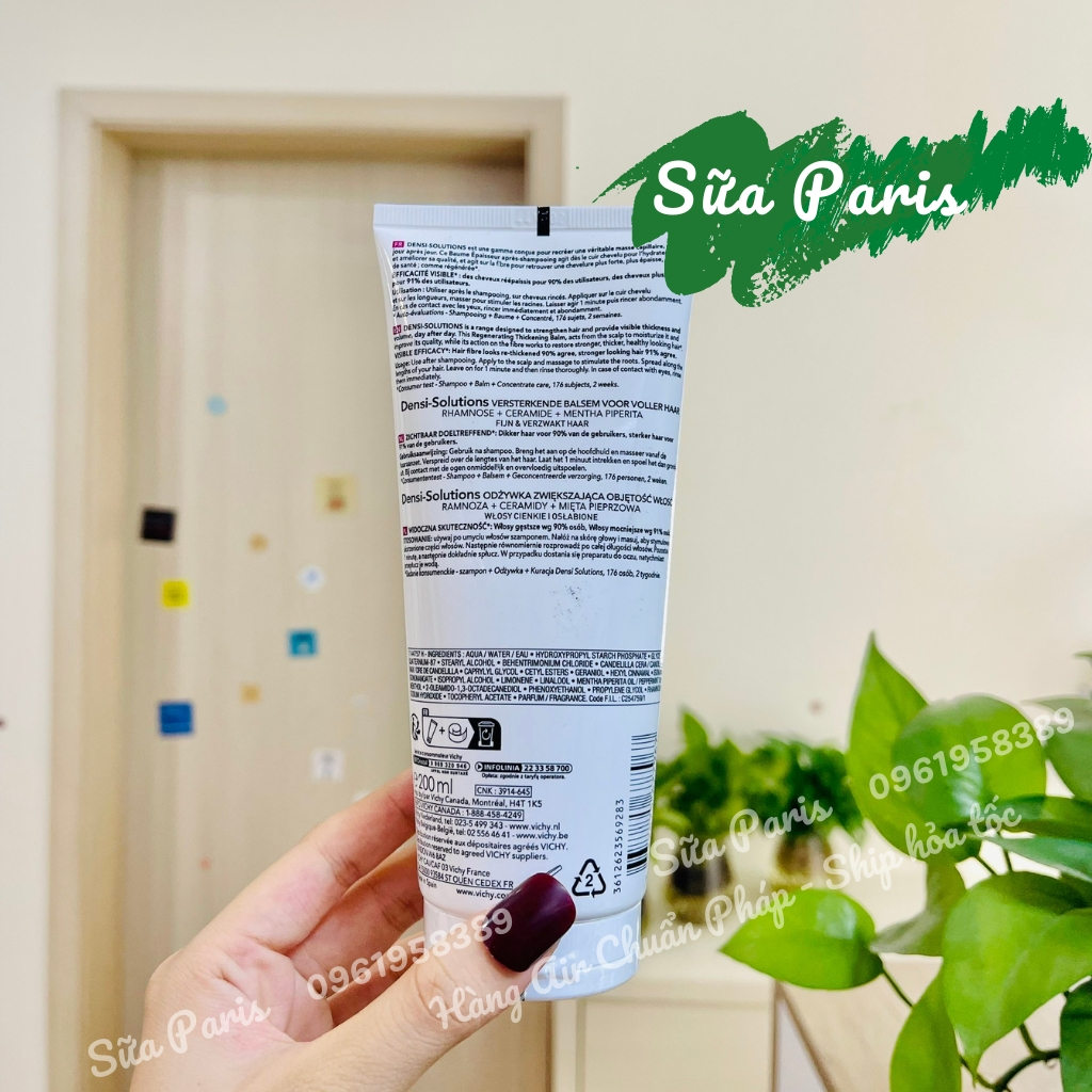 Dầu gội xả Vichy dercos densi solutions kích thích mọc và làm dầy tóc_Sữa Paris Aderma
