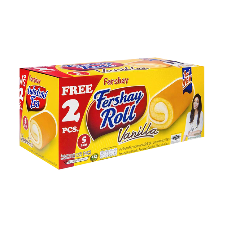 Bánh bông lan FERSHAY ROLL Thái Lan 240gr - hộp