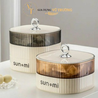 Hộp đựng bánh kẹo mứt Tết bằng nhựa Sunmi mẫu mới 2024