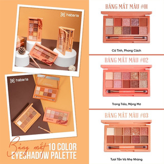 Phấn Mắt Habaria Eyeshadow Palette 10 Ô