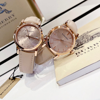 Đồng hồ Burberry nữ dây da Nude siz 34mm