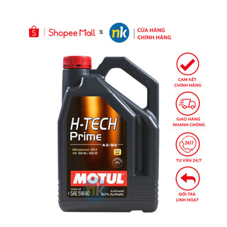 Nhớt tổng hợp cao cấp xe ô tô và xe tay ga motul h-tech prime 5w40 4l sn nk