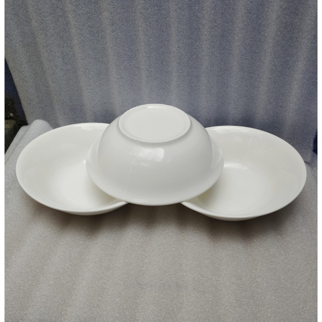(mua 20c tặng 1 cái) tô sứ loe trắng 20cm x 6cm ̣(tô phở - 1 cái)