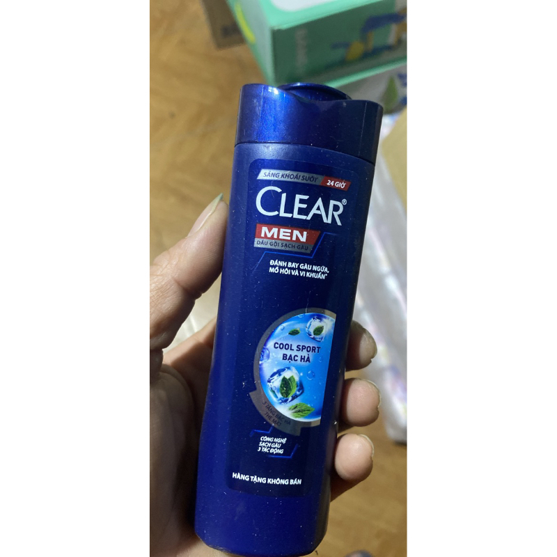 Combo 5 chai dầu gội đầu Clear men bạc hà 140 ml dùng cho nam.