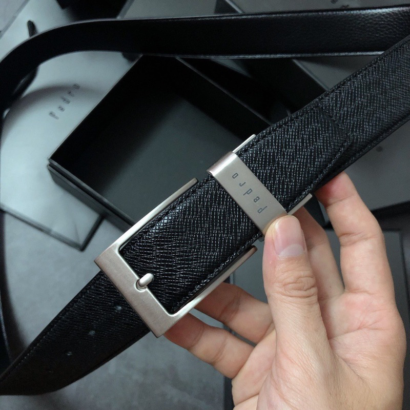 Nịt Nam pedr  Đầu Kim -full đen kèm thanh đục lỗ