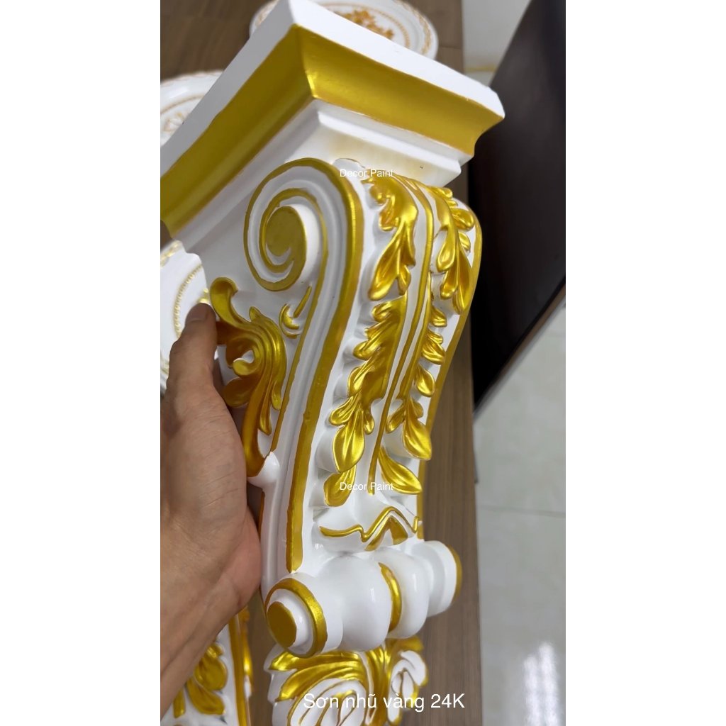 Sơn xịt mạ vàng 24k - Sơn nhũ vàng 24k - Sơn vàng Gold bóng Haosun