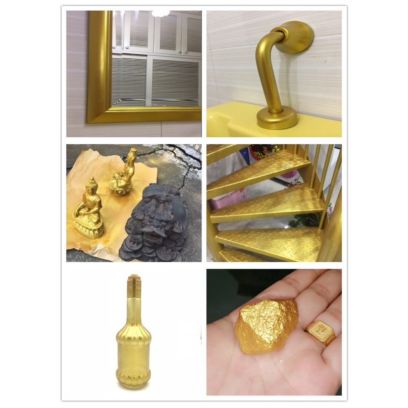 Sơn xịt mạ vàng 24k - Sơn nhũ vàng 24k - Sơn vàng Gold bóng Haosun