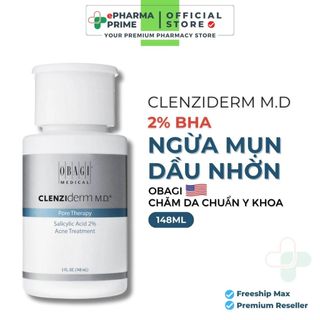 Dung dịch tẩy da chết bha obagi clenziderm md pore therapy giảm mụn, dầu nhờn 148ml