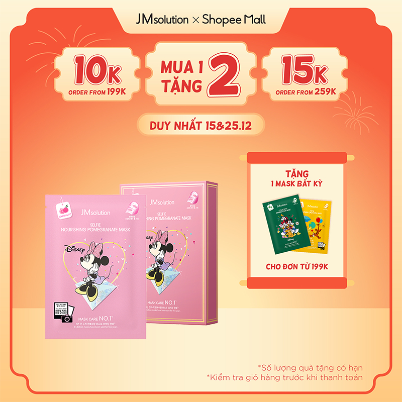 Mặt Nạ Ngăn Ngừa Lão Hóa JMsolution Selfie Nourishing Pomegranate Mask 30ml