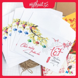 Sét 50 phong bì tết chúc mừng năm mới, kt 10,5 x 15,5cm