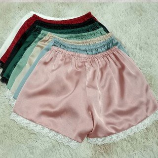 Quần đùi lụa satin phối ren cao cấp mặc ngủ mặc trong váy mặc nhà mặc ngủ