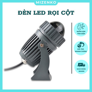 Đèn led rọi cột 10w ánh sáng vàng - nhiều màu, đèn rọi tường hình con chuột ngoài trời mizenko