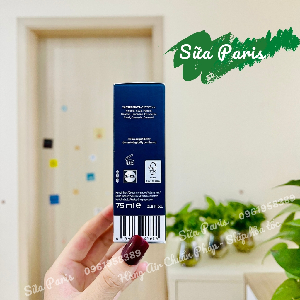 Nước hoa dành cho nam DEEP - G.bellini EDT 75ml, hàng Pháp có bill_Sữa Paris Aderma
