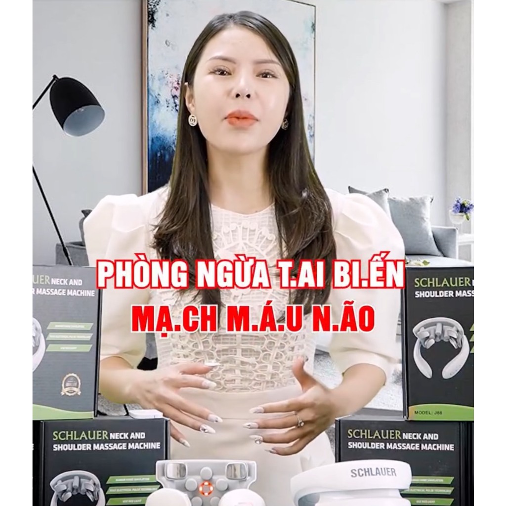 [PHIÊN BẢN NÂNG CẤP] Máy Massage cổ vai gáy nhập Đức , Máy mát xa cổ vai gáy cao cấp SCHLAUER trị mỏi vai gáy dứt điểm