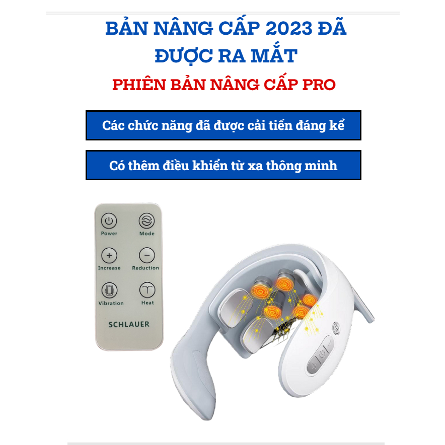 [PHIÊN BẢN NÂNG CẤP] Máy Massage cổ vai gáy nhập Đức , Máy mát xa cổ vai gáy cao cấp SCHLAUER trị mỏi vai gáy dứt điểm