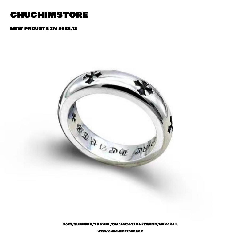 Nhẫn Chrome Heart Khắc Họa Tiết - BẠC S925 - N015