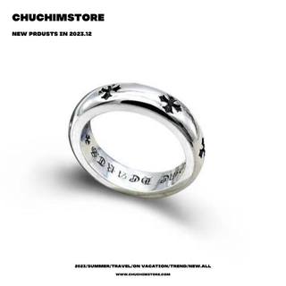 Nhẫn chrome heart khắc họa tiết - bạc s925 - n015