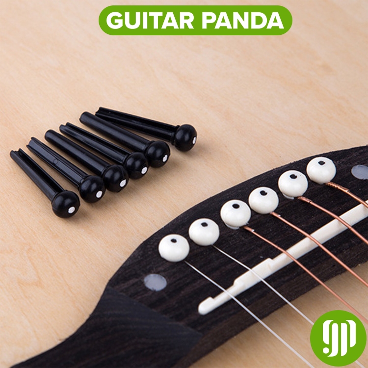 Bộ 6 Chốt Giữ Dây Đàn Guitar Nhựa Cao Cấp | Chốt Nhựa Guitar | Chốt Đàn Chính Hãng