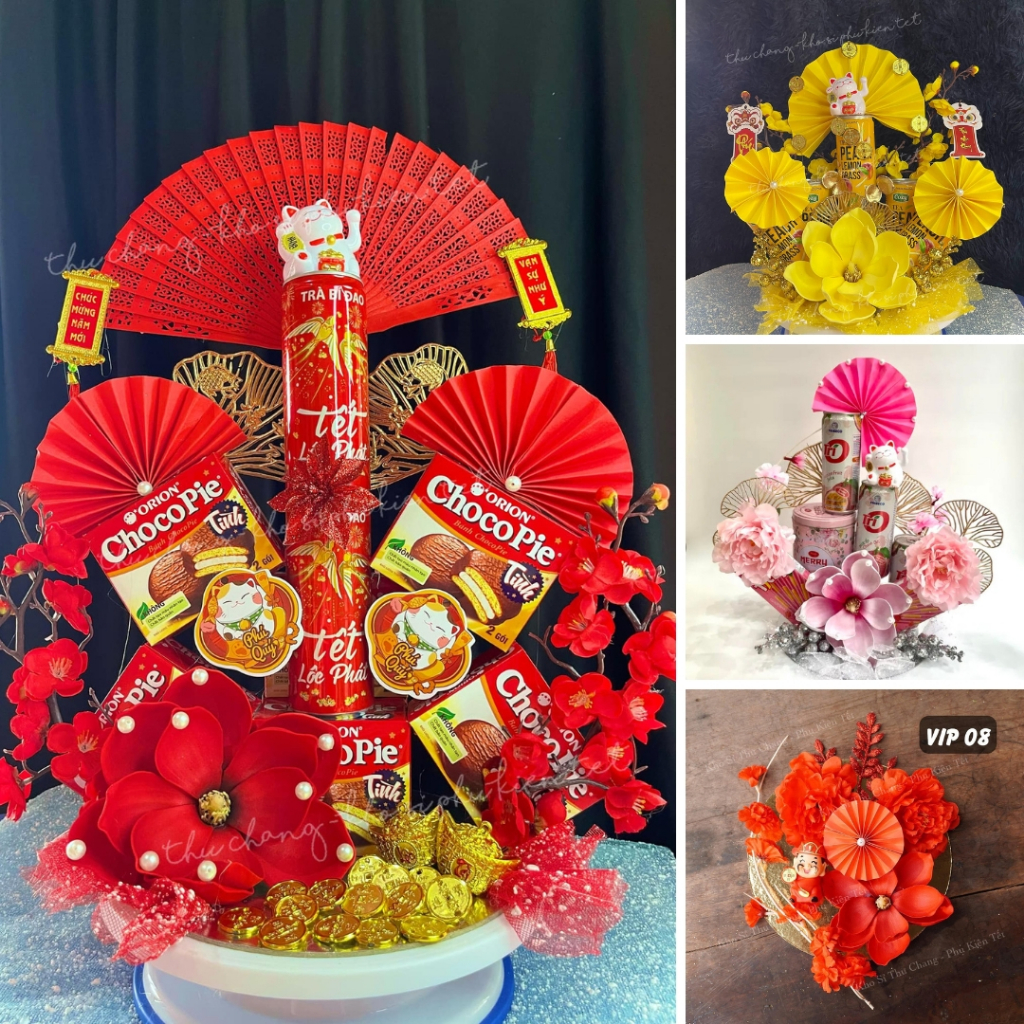Set phụ kiện Vip Mộc Lan Trang Trí Tháp Bánh, Tháp Bia Tài Lộc Hot Nhất 2024