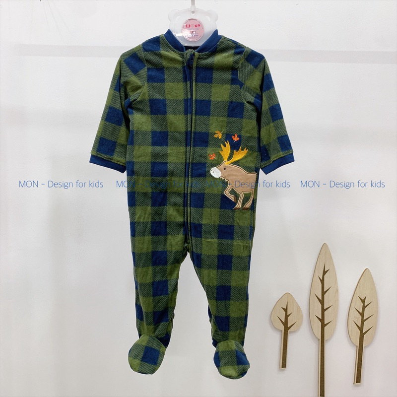Bộ Sleepsuit NOEL nỉ và cotton / bộ body dài tay họa tiết mừng giáng sinh và Tết cho bé