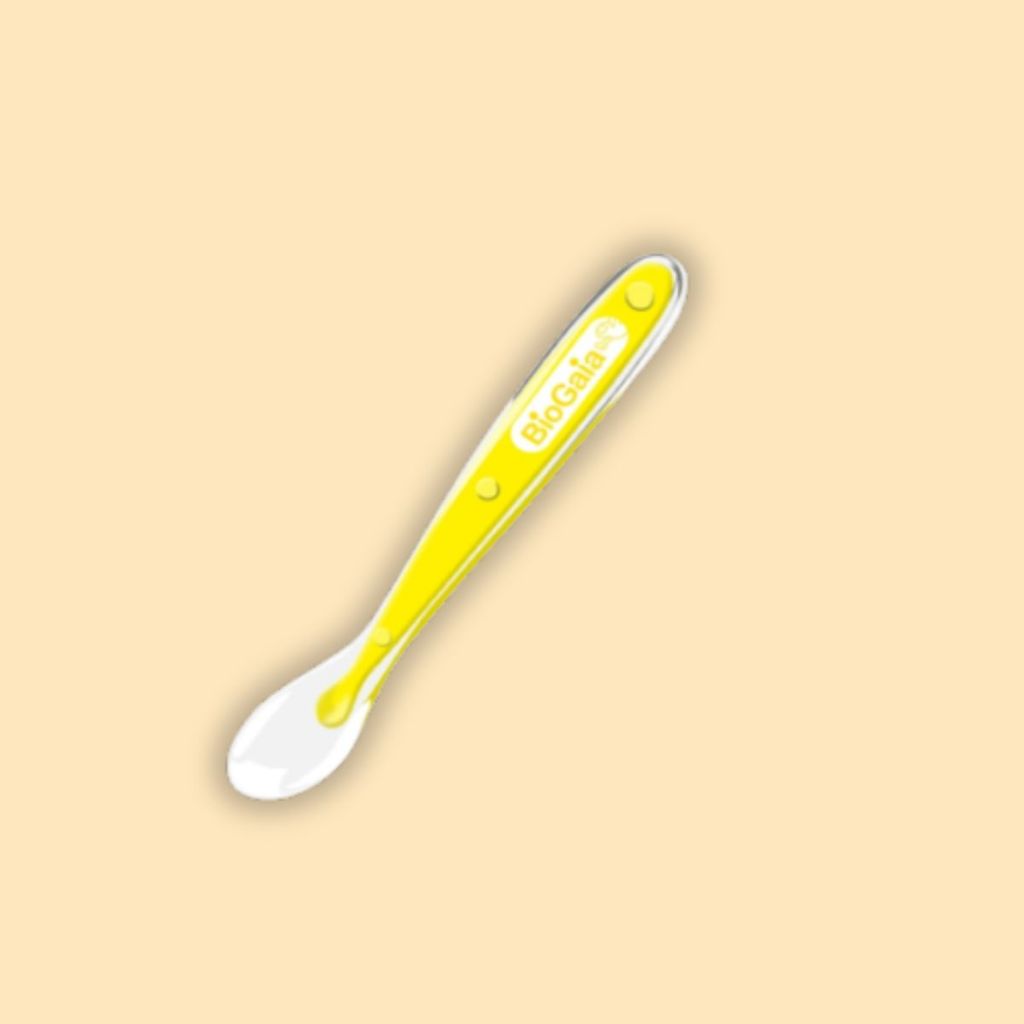 Thìa ăn dặm Biogaia bằng silicon cho bé ăn dặm siêu mềm bảo vệ nướu