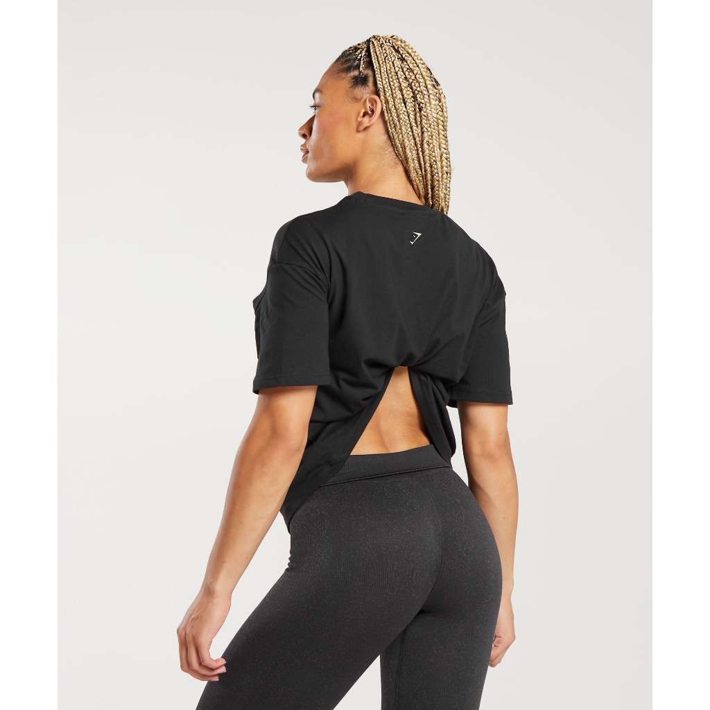 Áo phông GYMSHAR.K lifting nữ cổ tròn oversized chất cotton