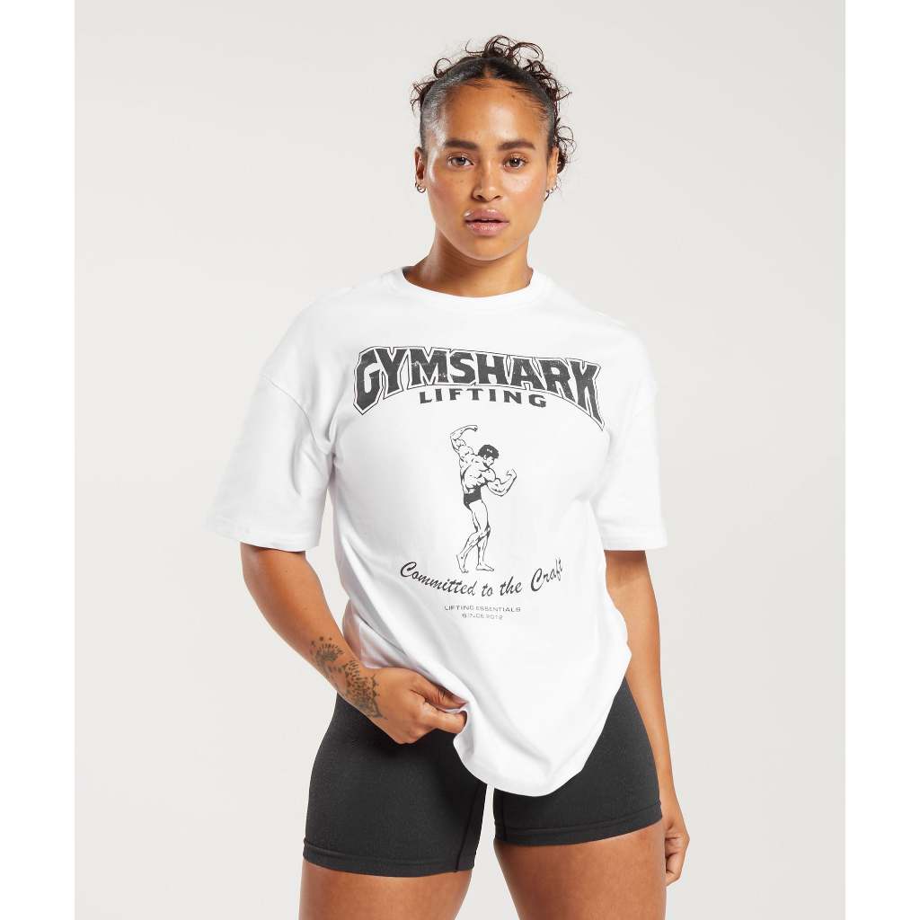 Áo phông GYMSHAR.K lifting nữ cổ tròn oversized chất cotton