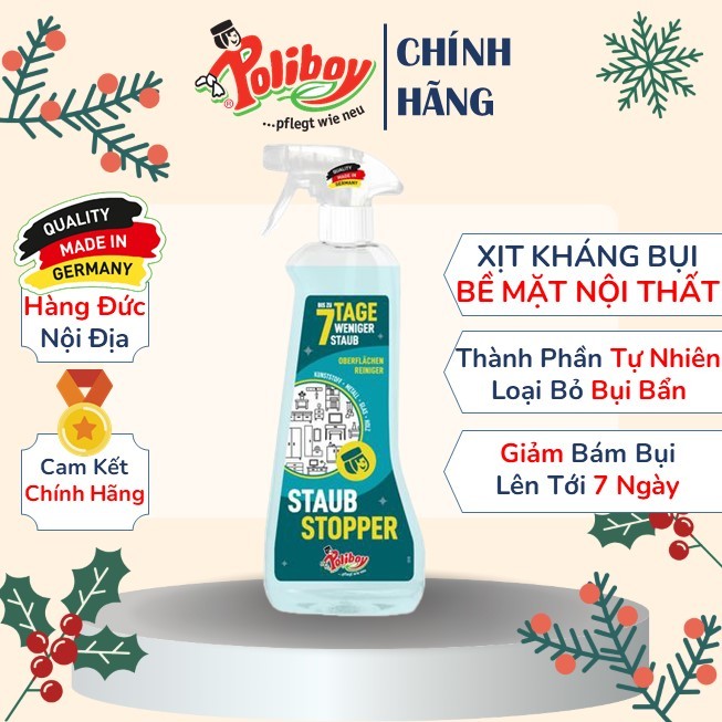 Xịt Kháng Bụi Bẩn Nội Thất POLIBOY Vệ Sinh Và Ngăn Chặn Bụi Bám Trên Các Bề Mặt 500ml