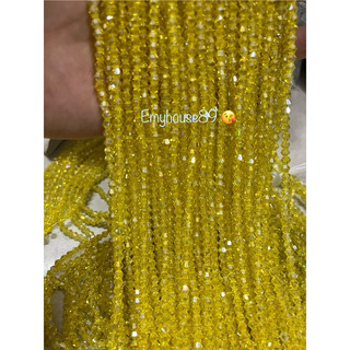 Dây cườm pha lê - vàng cúc nhạt