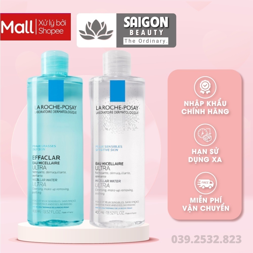 Nước Tẩy Trang La Roche Posay 400ml Da Dầu Da Và Nhạy Cảm chính hãng