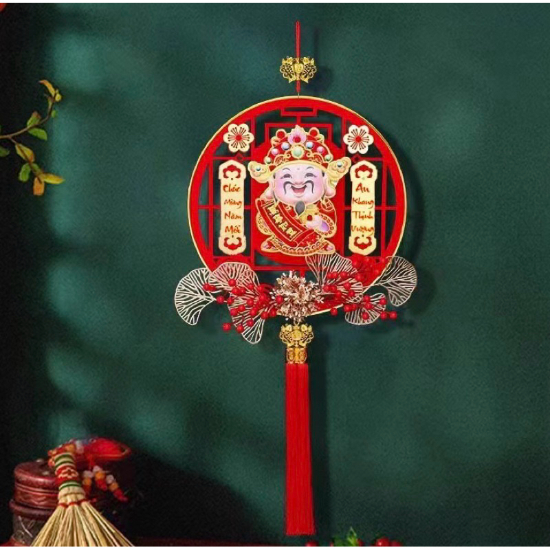 Ông Thần Tài Lắc Lư Hoa Kim Tiền Trang Trí Tết 2024 - Thần Tài Lắc Đầu Mang Lại Thịnh Vượng Cho Gia Chủ - Panda Decor