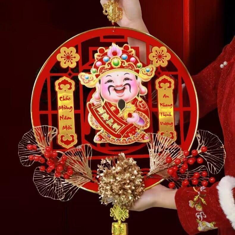 Ông Thần Tài Lắc Lư Hoa Kim Tiền Trang Trí Tết 2024 - Thần Tài Lắc Đầu Mang Lại Thịnh Vượng Cho Gia Chủ - Panda Decor